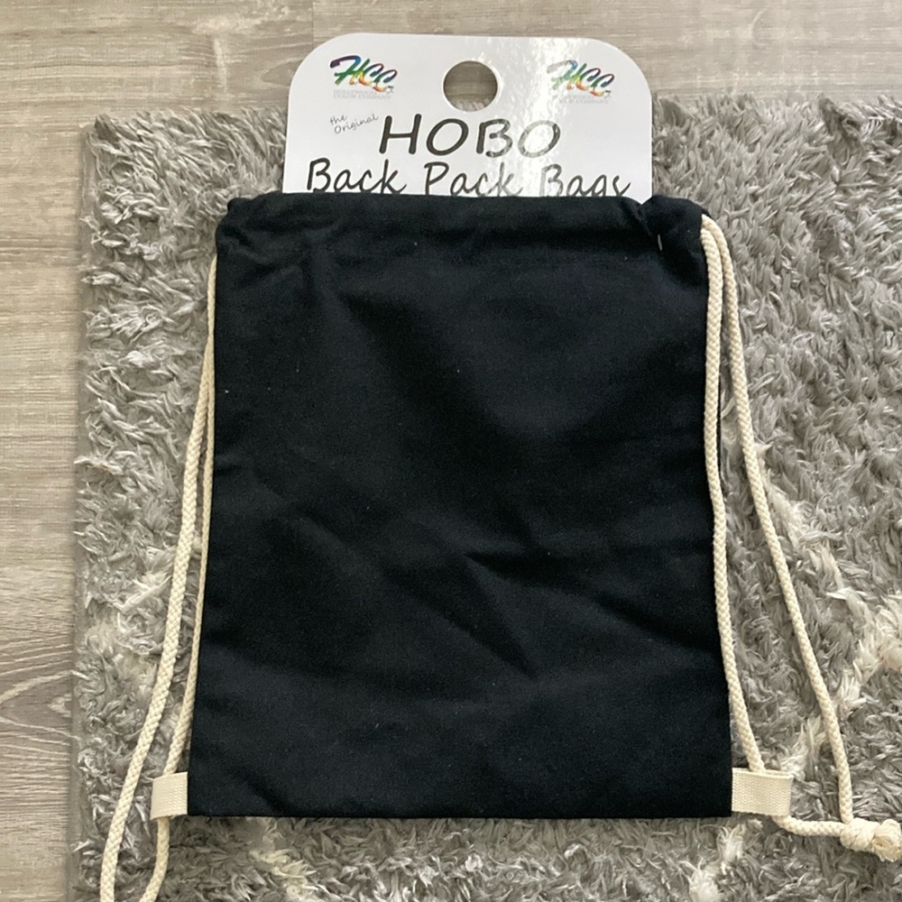 Black Hobo Drawstring Backpack HCC Hollywood Color Company
